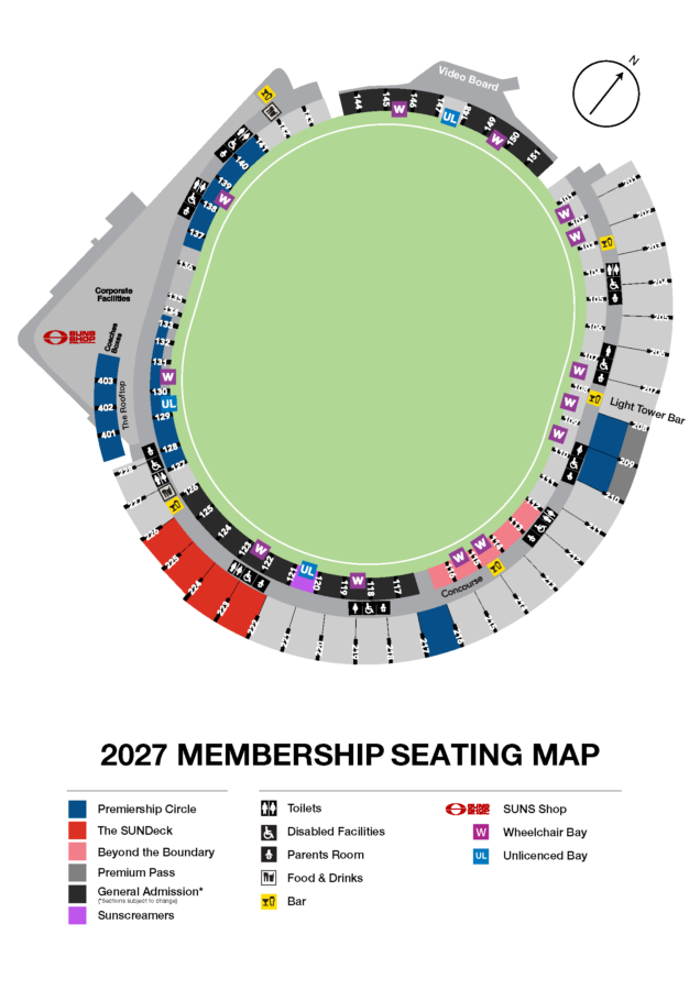 2027 Membership Seating Map
